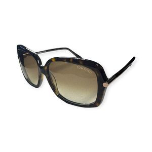 Tom Ford TF323 Paloma Brown Sunglasses 52F 58mm Oversized Luxury w/ Case